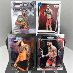 Ilia Topuria UFC Lightweight Champion 4 card bundle (3 Rookies)